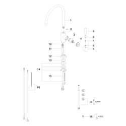Dornbracht Einhebelmischer Tara, für Spül-/Profibrause, Ausladung 235mm, max. 7... DORNBRACHT-33836888-39 4099477400891 (Abb. 1)