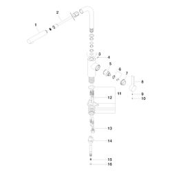 Dornbracht Einhebelmischer Elio Pull-out Ausladung 235mm, Messing gebürstet 23k... DORNBRACHT-33840790-28 4029011899959 (Abb. 1)