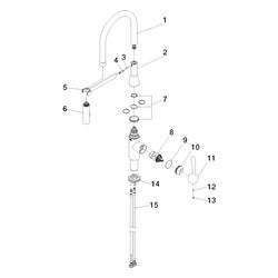 Dornbracht Einhebelmischer Sync Profi schwenkbar, Ausladung 200mm, max. 9,5l/mi... DORNBRACHT-33865895-28 4029011900006 (Abb. 1)