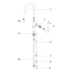 Dornbracht Einhebelmischer Vaia Pull-down mit Brausefunktion, Ausladung 240mm, ... DORNBRACHT-33870809-09 4099477168166 (Abb. 1)