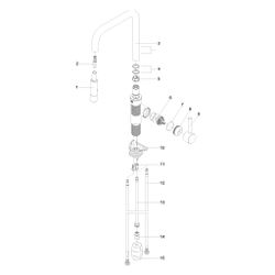 Dornbracht Einhebelmischer Meta Square Pull-down mit Brausefunktion, Ausladung ... DORNBRACHT-33870861-39 4099477400990 (Abb. 1)