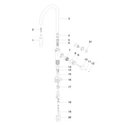 Dornbracht Einhebelmischer Tara Ultra Pull-down mit Brausefunktion, schwenkbar,... DORNBRACHT-33870875-28 4029011900068 (Abb. 1)
