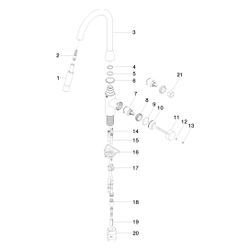 Dornbracht Einhebelmischer Sync Pull-down mit Brausefunktion, Ausladung 240mm, ... DORNBRACHT-33870895-39 4099477401058 (Abb. 1)