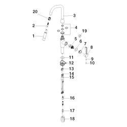 Dornbracht Einhebelmischer Sync Pull-down mit Brausefunktion, Ausladung 240mm, ... DORNBRACHT-33875895-39 4099477401072 (Abb. 1)