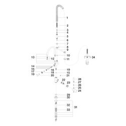 Dornbracht Einhebelmischer Tara Profi schwenkbar, Ausladung 200mm, max. 7l/min,... DORNBRACHT-33880888-39 4099477401096 (Abb. 1)