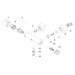 Dornbracht Brause-Thermostat für Wandmontage mit Mengenregulierung Stichmaß 150... DORNBRACHT-34443979-08 4099477017365 (Abb. 1)