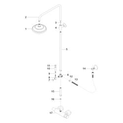 Dornbracht Shower Pipe Madison mit Brause-Thermostat ohne Handbrause, Dark Plat... DORNBRACHT-34459360-99 4029011920905 (Abb. 1)