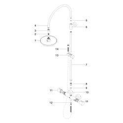 Dornbracht Tara. Shower Pipe Serienspezifisch 34459892 schwarz matt... DORNBRACHT-34459892-33 4029011920851 (Abb. 1)