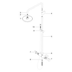 Dornbracht Shower Pipe Serienspezifisch 34459979 Dark Platinum matt... DORNBRACHT-34459979-99 4029011920769 (Abb. 1)
