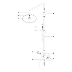 Dornbracht Shower Pipe Serienspezifisch 34460979 Messing gebürstet... DORNBRACHT-34460979-28 4029011920646 (Abb. 1)