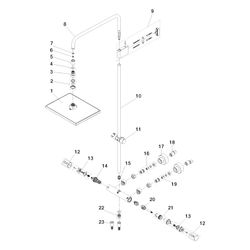 Dornbracht Showerpipe Symetrics mit Brause-Thermostat ohne Handbrause FlowReduc... DORNBRACHT-34463980-00 4099477511917 (Abb. 1)