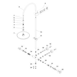 Dornbracht Showerpipe Vaia mit Brause-Thermostat, Ausladung 420mm, 300mm, 14l/m... DORNBRACHT-34465809-99 4099477407678 (Abb. 1)