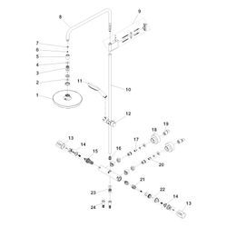 Dornbracht Showerpipe mit Brause-Thermostat und Handbrausegarnitur D 220mm 9l/m... DORNBRACHT-34467979-26 4099477408651 (Abb. 1)