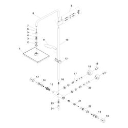 Dornbracht Showerpipe Symetrics mit Handbrause FlowReduce 300x240mm 6,8l/min, B... DORNBRACHT-34468980-42 4099477513690 (Abb. 1)