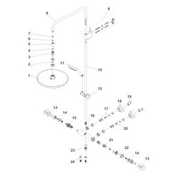 Dornbracht Showerpipe mit Brause-Thermostat und Handbrausegarnitur D 300mm 14l/... DORNBRACHT-34469979-26 4099477441641 (Abb. 1)