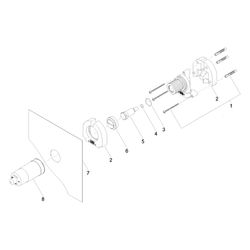 Dornbracht Unterputz-Wandbefestigung Messing bleifrei 2x Anschluss IG 1/2", 3500... DORNBRACHT-3500397090 4029011488740 (Abb. 1)