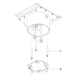 Dornbracht Unterputz-Deckeneinbaukasten mit Deckenanbindung 2x Anschluss IG 1/2"... DORNBRACHT-3504197090 4029011953903 (Abb. 1)