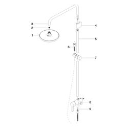 Dornbracht Shower Pipe Serienspezifisch 36112970 Messing gebürstet... DORNBRACHT-36112970-28 4029011920356 (Abb. 1)