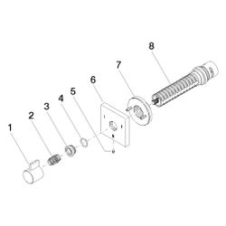 Dornbracht Unterputz-Dreiwege-Umstellung Symetrics, Platin gebürstet, 36210985-... DORNBRACHT-36210985-06 4029011966637 (Abb. 1)