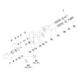 Dornbracht Unterputz-Thermostat Madison mit Dreiwege-Mengenregulierung, Platin... DORNBRACHT-36427977-08 4029011747298 (Abb. 1)