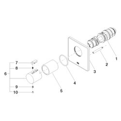 Dornbracht Unterputz-Thermostat Lulu Xtool ohne Mengenregulierung Abdeckplatte ... DORNBRACHT-36503710-06 4029011848575 (Abb. 1)