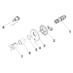 Dornbracht Unterputz-Thermostat xTool Tara ohne Mengenregulierung, G 3/4", Abde... DORNBRACHT-36503892-47 4099477018539 (Abb. 1)