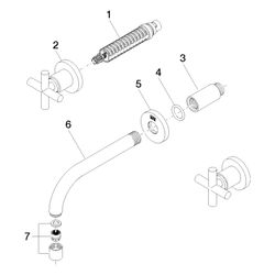 Dornbracht Waschtisch-Wandbatterie Tara o. Ablaufg., starr, 160mm, max. 7l/min,... DORNBRACHT-36707892-06 4029011526596 (Abb. 1)