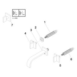 Dornbracht Waschtisch-Wandbatterie Mem, o. Ablaufg., starrer Auslauf, 200mm, ma... DORNBRACHT-36712782-06 4029011675287 (Abb. 1)