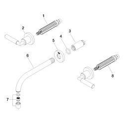 Dornbracht Waschtisch-Wandbatterie Tara o. Ablaufg., starr, 190mm, max. 7l/min,... DORNBRACHT-36712882-00 4029011526534 (Abb. 1)