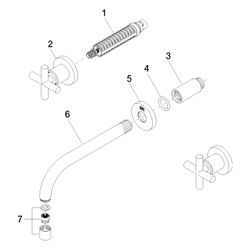 Dornbracht Waschtisch-Wandbatterie Tara o. Ablaufg., starr, 190mm, max. 7l/min,... DORNBRACHT-36712892-28 4029011900952 (Abb. 1)