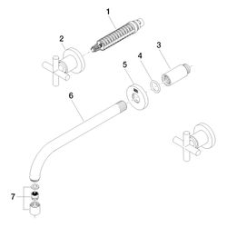 Dornbracht Waschtisch-Wandbatterie Tara o. Ablaufg., starr, 240mm, max. 7l/min,... DORNBRACHT-36717892-00 4029011526688 (Abb. 1)