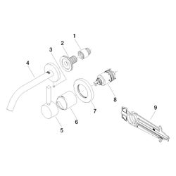 Dornbracht Waschtisch-Wand-Einhandbatterie Meta o. Ablaufg., Ausladung 190mm, s... DORNBRACHT-36860660-33 4029011845376 (Abb. 1)