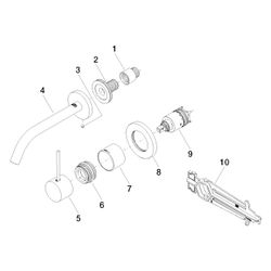 Dornbracht Meta Waschtisch-Wand-Einhandmischer ohne Ablaufgarnitur 36860662 sch... DORNBRACHT-36860662-33 4029011852732 (Abb. 1)