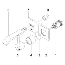 Dornbracht Waschtisch-Wand-Einhandbatterie IMO starrer Auslauf 140mm, für Wandm... DORNBRACHT-36860671-00 4099477154169 (Abb. 1)