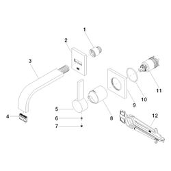 Dornbracht MEM Waschtisch-Wand-Einhandmischer ohne Ablaufgarnitur 36860782 Dark... DORNBRACHT-36860782-99 4029011850707 (Abb. 1)