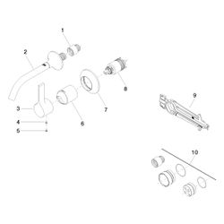 Dornbracht Waschtisch-Wand-Einhandbatterie Vaia o. Ablaufg., starr, Ausladung 1... DORNBRACHT-36860809-08 4029011908064 (Abb. 1)