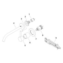 Dornbracht Waschtisch-Wand-Einhandbatterie Meta o. Ablaufg., Ausladung 250mm, s... DORNBRACHT-36861660-33 4029011845437 (Abb. 1)