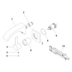 Dornbracht Waschtisch-Wand-Einhandbatterie CYO o. Ablaufg. Ausladung 190mm, Pla... DORNBRACHT-36861811-06 4029011847028 (Abb. 1)