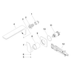 Dornbracht Waschtisch-Wand-Einhandbatterie Lissé starrer Auslauf 210mm, für Wan... DORNBRACHT-36861845-06 4029011846182 (Abb. 1)
