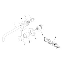 Dornbracht Waschtisch-Wand-Einhandbatterie Meta mit Einzelrosetten, Ausladung 2... DORNBRACHT-36863660-06 4029011872945 (Abb. 1)