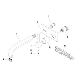 Dornbracht MEM Waschtisch-Wand-Einhandmischer mit Abdeckplatte 36865782 chrom... DORNBRACHT-36865782-00 4029011850509 (Abb. 1)