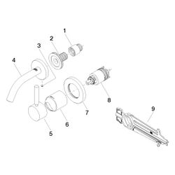 Dornbracht Waschtisch-Wand-Einhandbatterie Meta o. Ablaufg., Ausladung 125mm, s... DORNBRACHT-36867660-26 4099477190501 (Abb. 1)