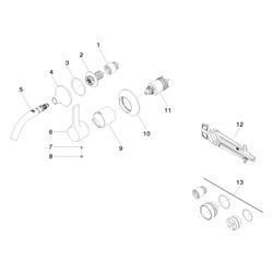 Dornbracht Waschtisch-Wand-Einhandbatterie Vaia o. Ablaufg., starr, Ausladung 1... DORNBRACHT-36867809-47 4099477004433 (Abb. 1)