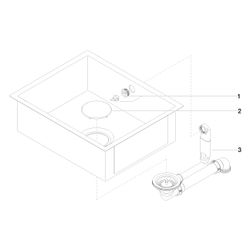 Dornbracht Einzelbecken Unterbau Küchenbecken 500x400x175mm Beckentiefe 175mm, ... DORNBRACHT-38500002-71 4029011753084 (Abb. 1)