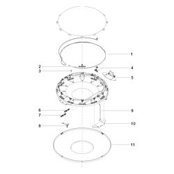 Dornbracht Regenpaneel Rainmoon mit LED-Beleuchtung 2 Strahlarten Aquacircle Ra... DORNBRACHT-41610979-10 4029011820663 (Abb. 1)