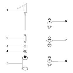 Dornbracht Spender ohne Rosette Ausladung 124mm 500ml, Chrom... DORNBRACHT-82424970-00 4029011776991 (Abb. 1)