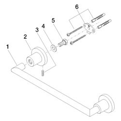 Dornbracht Wannengriff Tara, 300mm Stichmaß, Ausladung 80mm, Messing gebürstet ... DORNBRACHT-83030892-28 4029011901058 (Abb. 1)