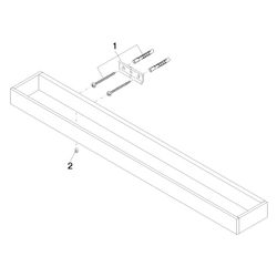 Dornbracht Badetuchhalter für MEM Stichmaß 400mm Breite 600mm, Dark Platinum ge... DORNBRACHT-83060780-99 4029011810091 (Abb. 1)