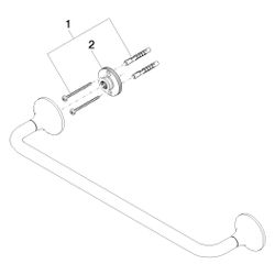 Dornbracht Badetuchhalter Vaia, 450mm Stichmaß, 510x60x88mm, Champagne gebürste... DORNBRACHT-83070809-46 4099477011592 (Abb. 1)