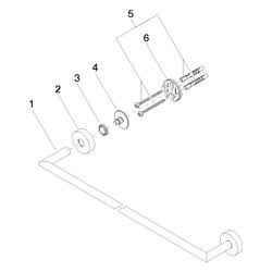Dornbracht Badetuchhalter für Meta Stichmaß 800mm Breite 840mm, Chrom, 83080979... DORNBRACHT-83080979-00 4029011421914 (Abb. 1)